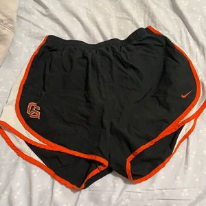 Black and orange Nike shorts